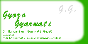 gyozo gyarmati business card